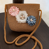 Floppy Straw Hat and Bag Set