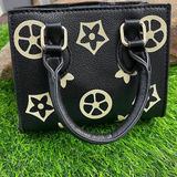 Star Print Mini Black Crossbody Bag