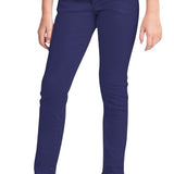 'Pink Batté' Girl's Soft Twill Stretch Skinny Leg Pants