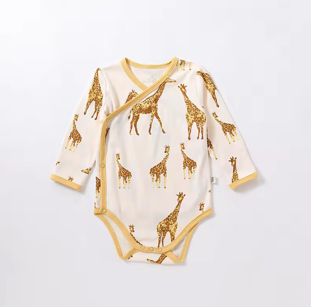 Safari Kimono Wrap Long Sleeve Onesie