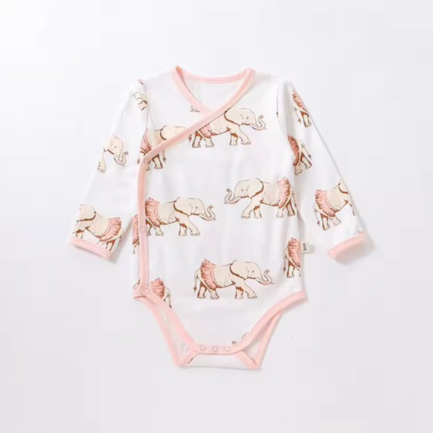 Safari Kimono Wrap Long Sleeve Onesie