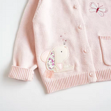 Pink Bunny Knit Cardigan