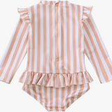 Pink Candy Stripe Swimwear Set