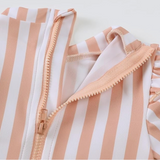 Pink Candy Stripe Swimwear Set