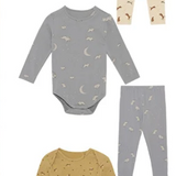 Long Sleeve Side Open Onesie with Pant Set