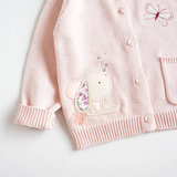 Curious Bunny Pink Cardigan