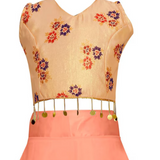 Peach & Red Lehenga choli