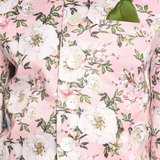Pink & White Floral Slim-Fit Jodhpuri Blazer