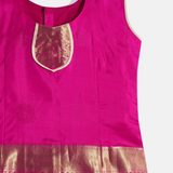 Pink & Cream Pavadai Set