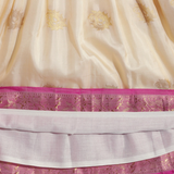 Pink & Cream Pavadai Set