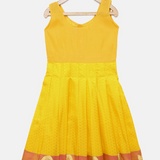 Pink & Yellow Pavadai Set