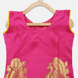 Pink & Yellow Pavadai Set