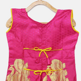 Pink & Yellow Pavadai Set