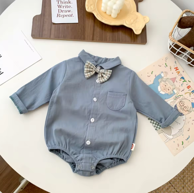 Long Sleeve Baby Bow Tie Shirt
