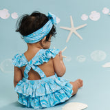 Seashell Serenade Ruffle Strap Bubble Romper