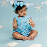 Seashell Serenade Ruffle Strap Bubble Romper