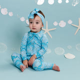 Seashell Serenade Convertible Zipper Pajama