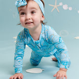 Seashell Serenade Convertible Zipper Pajama