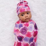 Blushing Blooms Swaddle Blanket
