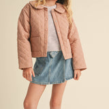 Blush Drop Shoulder Puff Jacket