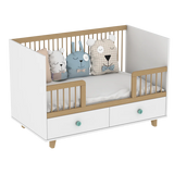 Toddler Bed Conversion Kit for Elegant Light Crib with Drawers