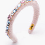 Bedazzled Fuzzy Pink Headband