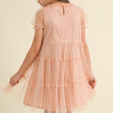 Girls Pink Ruffle A-line Dress