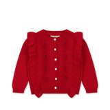 Fiol Frill Cardigan - Barbados Cherry