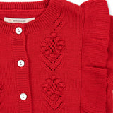 Fiol Frill Cardigan - Barbados Cherry