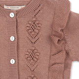 Fiol Frill Cardigan - Burlwood