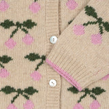 Belou Knit Collar Cardigan- Cherry